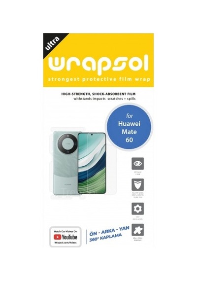Huawei Mate 60 Ön, Arka Ve Yan 360 Derece Tam Kaplama Poliüretan Film