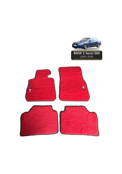 Oto Halı Paspas Bmw 5 Serisi E60 2003-2010 Uyumlu M Performance M Teknik Sport Kaymaz & Şık Tasarım