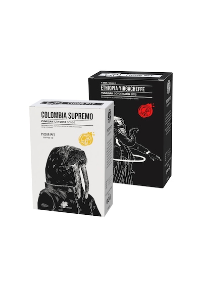 Noir Pit Coffee Co.colombia Supremo Ve Ethiopia Çekirdek Kahve 2x250 G Diğer