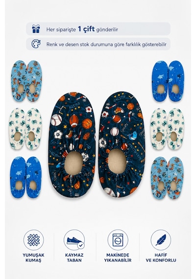 Muggo Baby Kaymaz Tabanlı Unisex Bebek Çocuk Deniz Ayakkabısı Ve Havuz Patiği Mavi