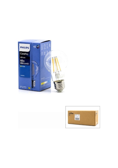 Philips Corepro Led Filament Rustik Ampul 7w E27 - A60, 2700k, 806 Lümen, Cam Gövde, Kod 380035 00- 10'li Paket Diğer