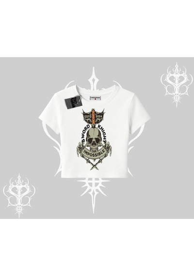 Tarzsokak Babby Tee Tshirt Sword Knight Skull Impossible Street Creed Beyaz