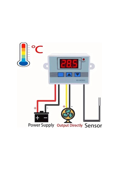 Bay Dijital Termostat Xh-w3002 Led Ekranlı Sıcaklık Kontrol Cihazı 220v Najmaddin