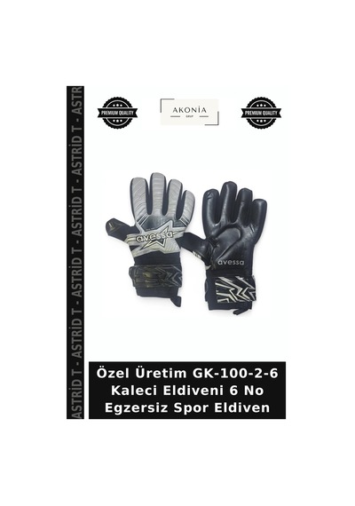 Özel Üretim Gk-100-2-6 Kaleci Eldiveni 6 No Egzersiz Spor Eldiven Çok Renkli