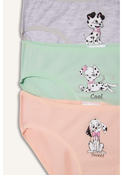 Defacto Desenli Penye 3lü Slip Külot Kız Çocuk H5945a826smgr101 Gri-gr101