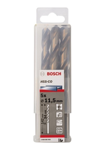 Bosch Hss 11.5X142 Mm Kobaltlı Matkap Ucu 5'Li Paket 2608585902