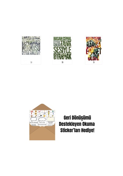 Demokrasi Korkusu + Tank Sesiyle Uyanmak + Barışa Emanet Olun + Okuma Sticker'ları