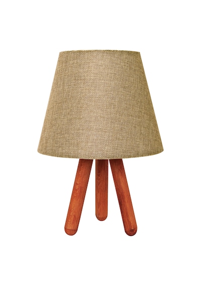 Tripod Abajur Masa Lambası Kilim Kahverengi