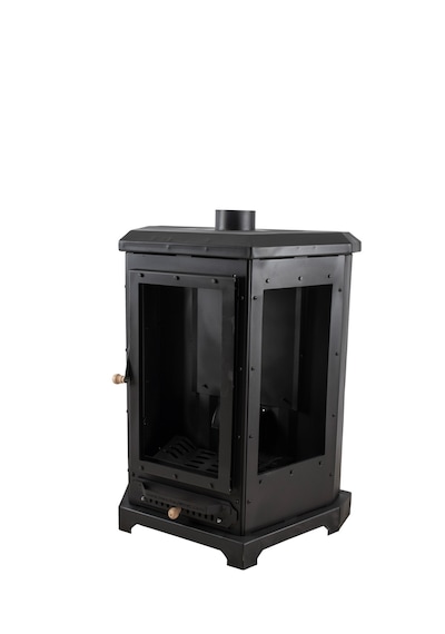 Ş002 3 Camlı Şömine Tipi Odunlu Pelet Soba
