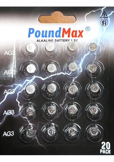 20 X Ag3 Lr41 Lr736 / L736 / G3 / G3a / 3ga / 192 / Gp192 / V3ga / Rw87 1.5v Alkalin Düğme Pill