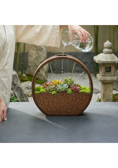 3d Baskı Self-watering Planter - Kendi Kendini Sulayan Saksı-kahverengi Çok Renkli