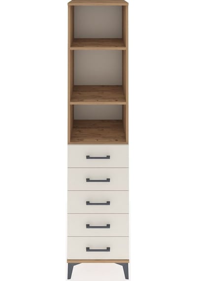 Hyperion Dolap 3 Raflı 5 Çekmeceli 44x44x195 Çam-aytaşı Atlas Çam