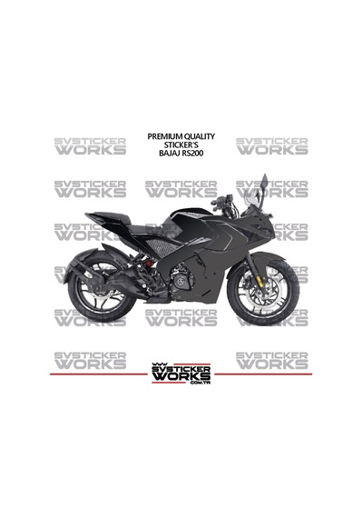 Bajaj Rs200 Kaplama Sticker Çift Renk Motor Kaplama Modeli Hazır Kit Yüksek Kalite 52212623