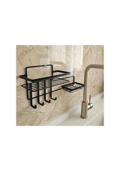 Farist Bath Çok Amaçlı Banyo Düzenleyici Siyah - 4 Adet Tarı