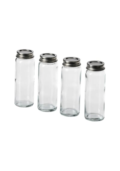 Ikea Cıtronhaj Baharatlık Seti 4 Parça 100 Ml 12 X 4 Cm Gümüş Şeffaf Gümüş - Şeffaf