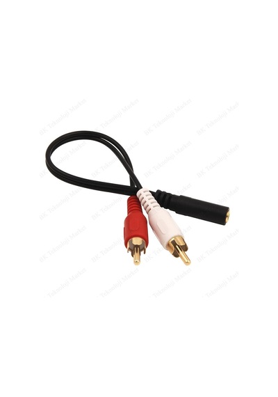 Feriot 3.5mm Stereo Dişi (f) To 2 X Rca Erkek (m)  Ses Kablosu