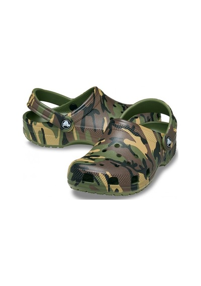 Crocs Classic Camouflage Clog K Erkek Çocuk Terlik Haki