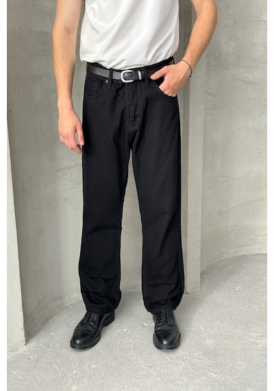 Erkek Baggy Jean Pantolon Siyah