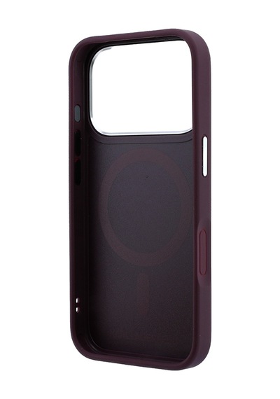 Apple iPhone Uyumlu 18 Pro Kılıf Karl Lagerfeld Lisanslı M-safeli Metal Logo Pu Saffiano 360 Standlı Kapak Bordo