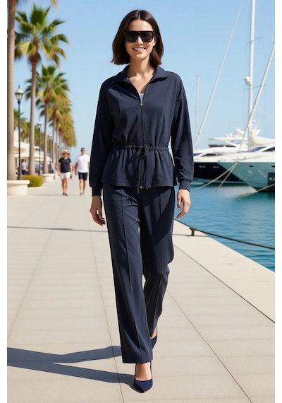 Benerly Kadın Büyük Beden Oversize Fermuarlı Modal Karışım Örme Takım Uzu Antrasit Benerly Kadın Büyük Beden Oversize Fermuarlı Modal Karışım Örme Takım Uzu Antrasit