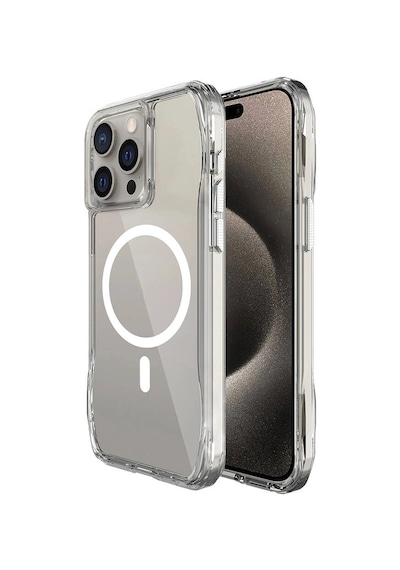 Apple Apple iPhone Uyumlu 15 Pro Kılıf M-safe Şarj Özellikli Airbagli Şeffaf Zore İncek Kapak