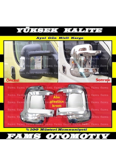 Citroen Jumper Abs Krom Kaplama Ayna Kapağı 2 Prç. 2006 Üzeri