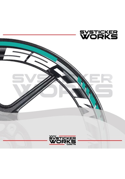 Yamaha Mt-25 Jant Sticker Dış Ve İç Set Sticker Jant Şeridi Turkuaz