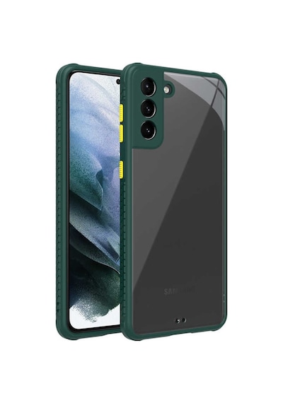 Samsung Galaxy Uyumlu S21 Kılıf Lens Korumalı Arkası Şeffaf Silikon