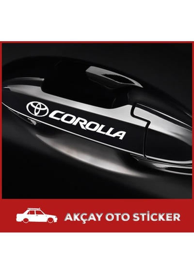 (6 Adet) Corolla Kapı Kolu Sticker Corolla Sticker Oto Sticker