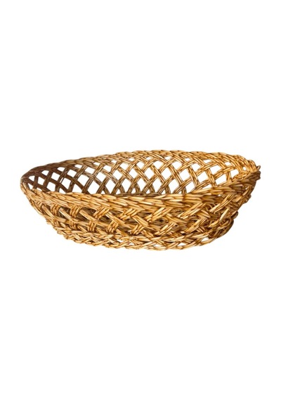 Plastik Rattan Ekmeklik, Ekmek Sepeti Oval Krem