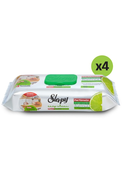 Easy Clean Süper Yüzey Temizlik Mutfak Havlusu&Mendili Bergamot Yağlı 4X50 (200 Yaprak)