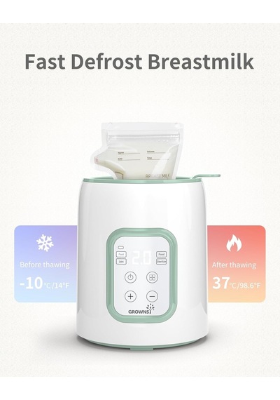 Grownsy 8 i 1 Arada Biberon Isıtıcı Ve Sterilizatör Hızlı Isıtma Besin Koruma Lcd Ekran