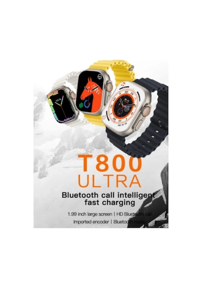 T800 Ultra 45 MM Çift Kordonlu Akıllı   Saat (İthalatçı Garantili)