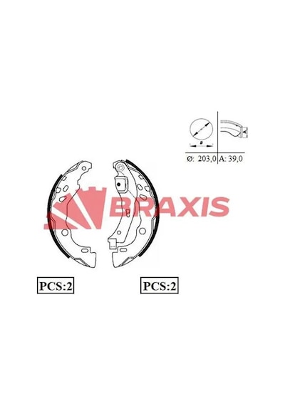 Renault Clio 4 Arka Fren Balatasi 2012-2020 Braxıs Ac0062
