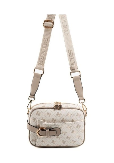 Silver Polo Sp1256 Kadın Çapraz Çanta Monogram Bej-kum