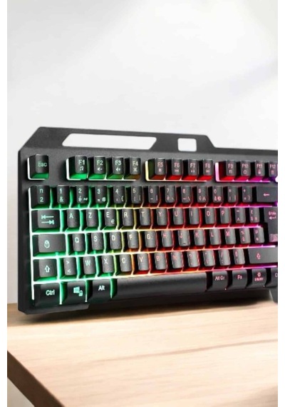 Led - 937 - Işıklı Oyuncu Klavye Usb Girişli Rgb Işıklı Q Klavye - Kmrsfres - Mouse