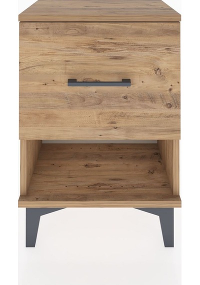 Arges Komodin Tek Çekmeceli 44x30x64 Çam-çam Çam