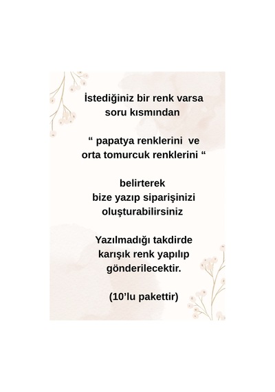 Örgü Papatya Renkli Motif Çiçekler 10 Lu Paket