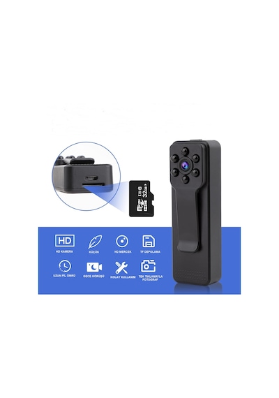 Secumore Gece Görüşlü 1080p Mini Vücut Kamerası