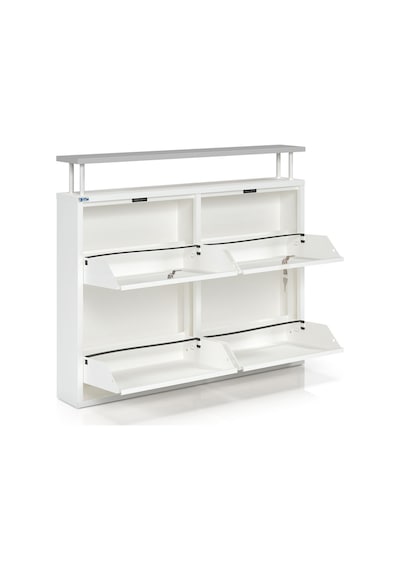 Ceha Kilitli Tablalı 4'lü Metal Ayakkabılık - Beyaz K.AYK-2.4/G/P 9010/KL Ceha Kilitli Tablalı 4'lü Metal Ayakkabılık - Beyaz K.AYK-2.4/G/P 9010/KL