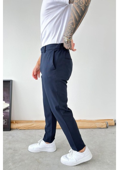 Lacivert Basic Regular Fit Kumaş Pantolon