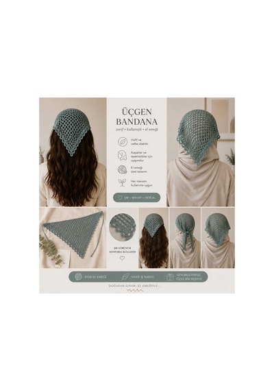 Örgü Bandana Çok Renkli - 921864314 Çok Renkli