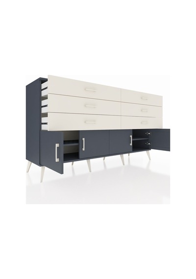 Hyperion Konsol 2 Raflı 6 Çekmeceli 4 Kapaklı 176x44x99 Antrasit- Antrasit-antrasit/aytaşı Hyperion Konsol 2 Raflı 6 Çekmeceli 4 Kapaklı 176x44x99 Antrasit- Antrasit-antrasit/aytaşı