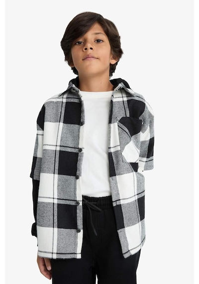 Defacto Erkek Çocuk Oversize Geniş Kalıp Kapüşonlu Ekose Desenli Flanel Uzun Kollu Gömlek F1449a825wnar213 Antrasit Defacto Erkek Çocuk Oversize Geniş Kalıp Kapüşonlu Ekose Desenli Flanel Uzun Kollu Gömlek F1449a825wnar213 Antrasit