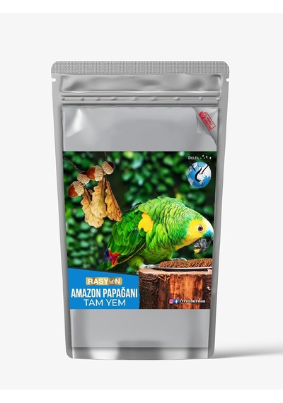 Amazon Papağan Yemi Ekstruder Premium Tam Yem, Sultan Jako Amazon Ara Kakadu Uyumlu, 1 Kg