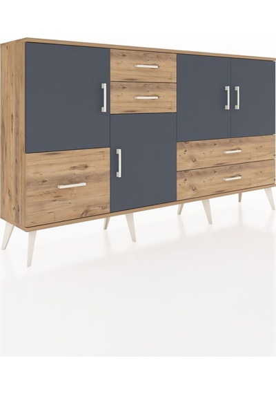 Arges Konsol 4 Raflı 5 Çekmeceli 4 Kapaklı 176x30x99 Çam-antrasit/çam Antrasıt/atlas Çam - Atlas Çam Arges Konsol 4 Raflı 5 Çekmeceli 4 Kapaklı 176x30x99 Çam-antrasit/çam Antrasıt/atlas Çam - Atlas Çam