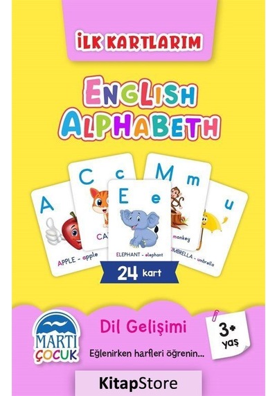 English Alphabeth - İlk Kartlarım 3+ Yaş- Martı Yayınları
