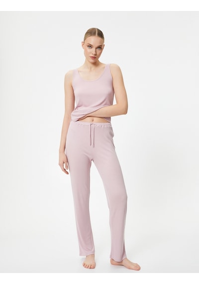 Koton Düz Paça Pijama Altı Dokulu Beli Bağcıklı Modal Karışımlı Pembe 4slk40048mk 4SLK40048MK288 Açık Pembe Koton Düz Paça Pijama Altı Dokulu Beli Bağcıklı Modal Karışımlı Pembe 4slk40048mk 4SLK40048MK288 Açık Pembe