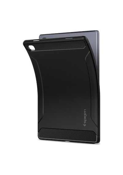 Galaxy Tab A7 Kılıf Uyumlu Spigen Rugged Armor - Black