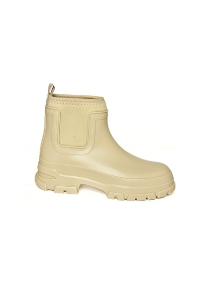 Fox Shoes T858685409 Bej Kalın Tabanlı Yağmur Botu Bej-suni Deri Bej